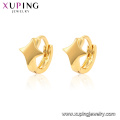 96588 jóias xuping 24 k banhado a ouro auto piercing de argola simples brinco